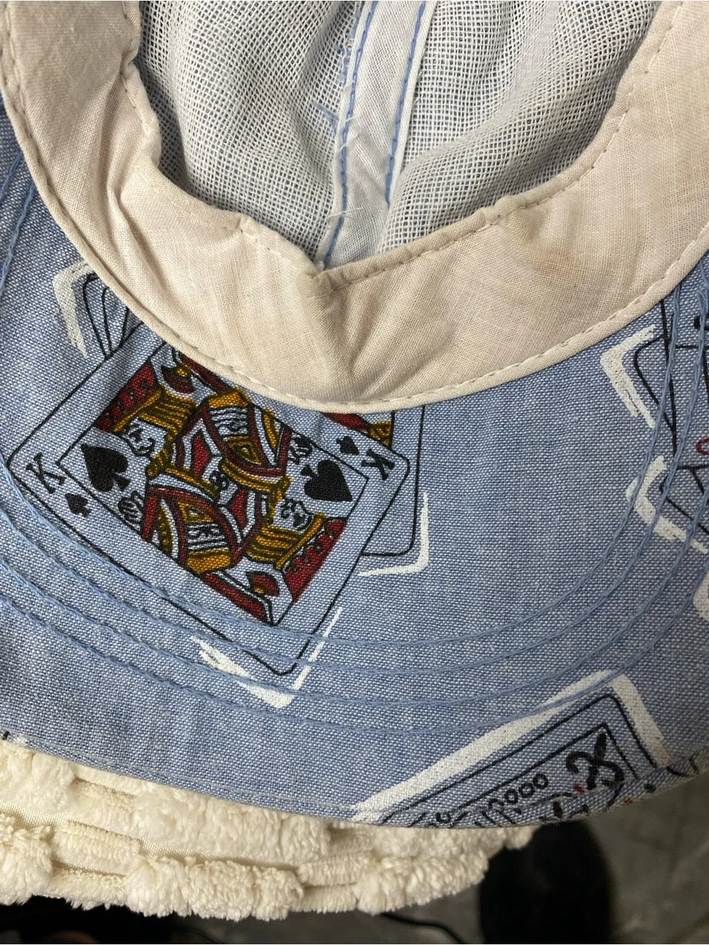Vintage 90s Las Vegas Hat Triangle Headwear All Over Print Playing Cards Cap Mad